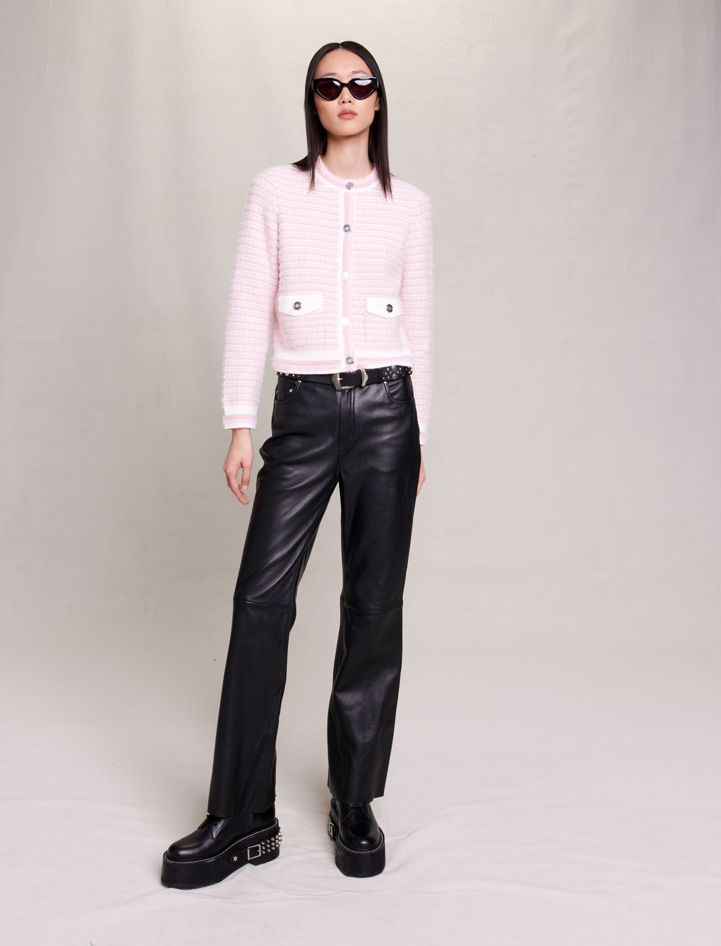 Gebreid vest - Roze
