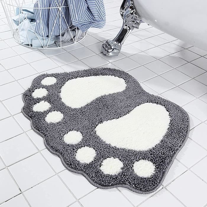 Tapete de banho absorvente, antiderrapante, macio em microfibra, lavável, para banheiro, chuveiro e quarto.