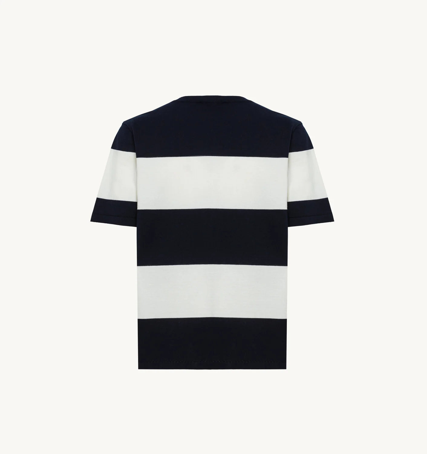 TRICOU DIN CREP CU DUNGI ALBE ȘI ALBASTRU