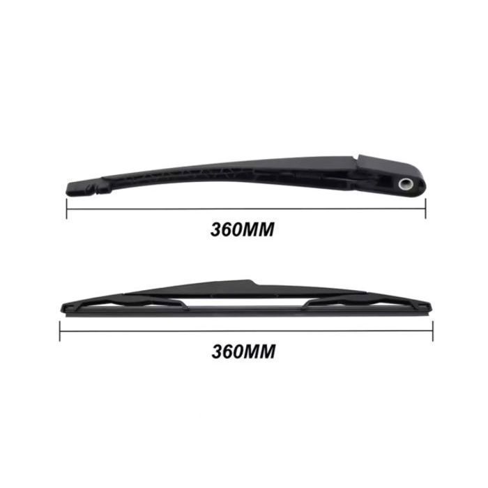 Brazo completo del limpiaparabrisas trasero para Peugeot 106, 206, 206+ (brazo + escobillas) (Verifique el tamaño antes de realizar el pedido).