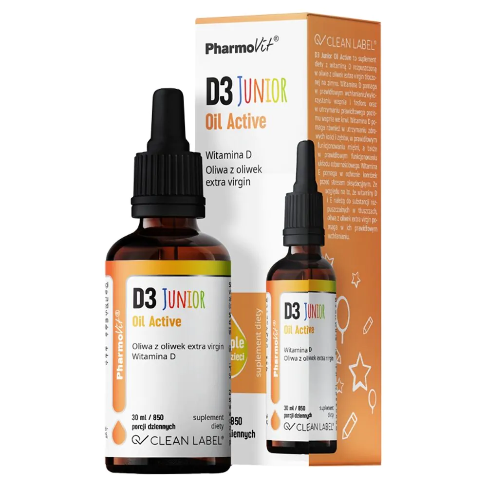 PharmoVit Clean Label D3 Junior Oil Active Krople