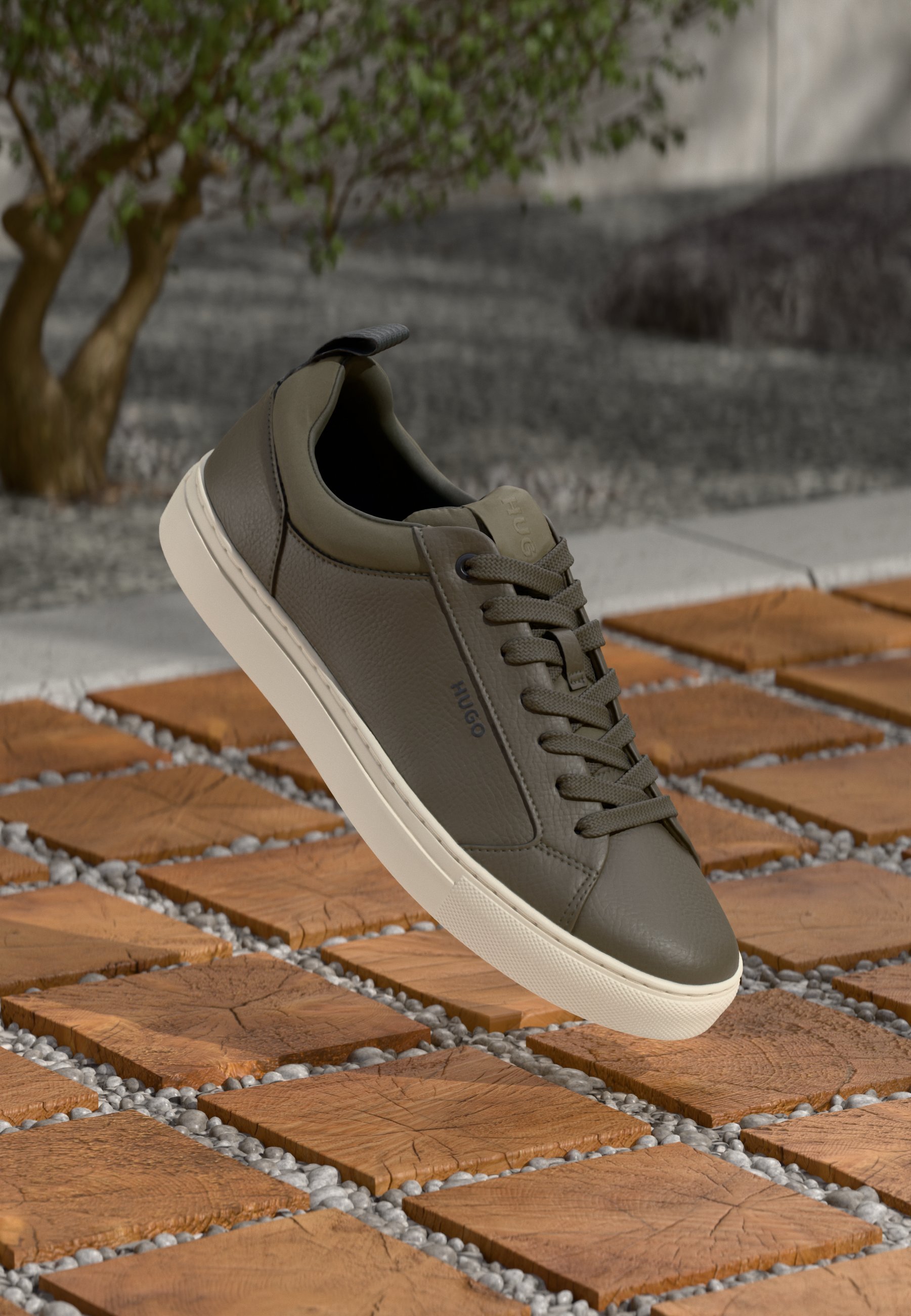 HUGO MORRIE - Sneakers - donkergroen