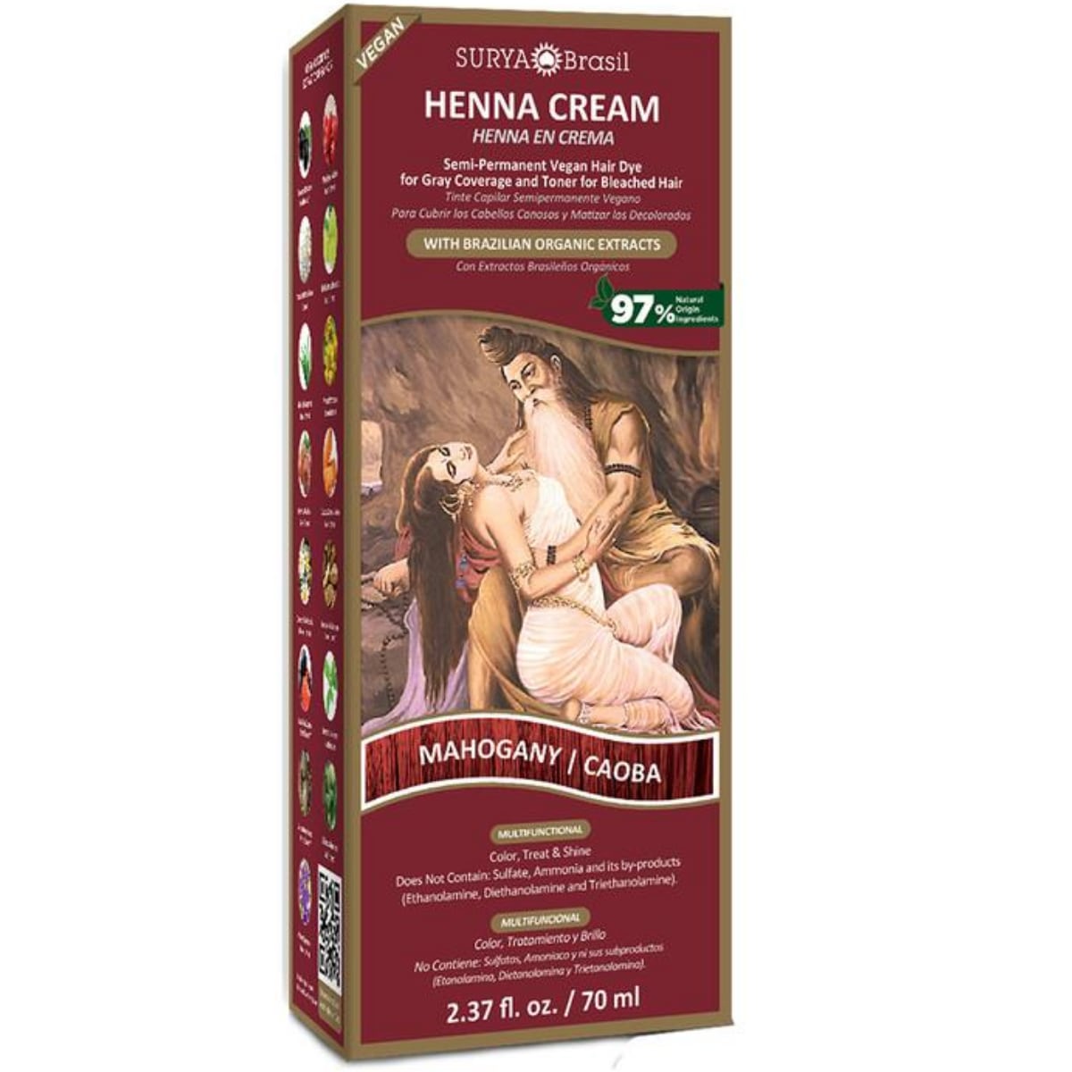 Surya Brasil Haarfärbe-Henna-Creme – 70 ml