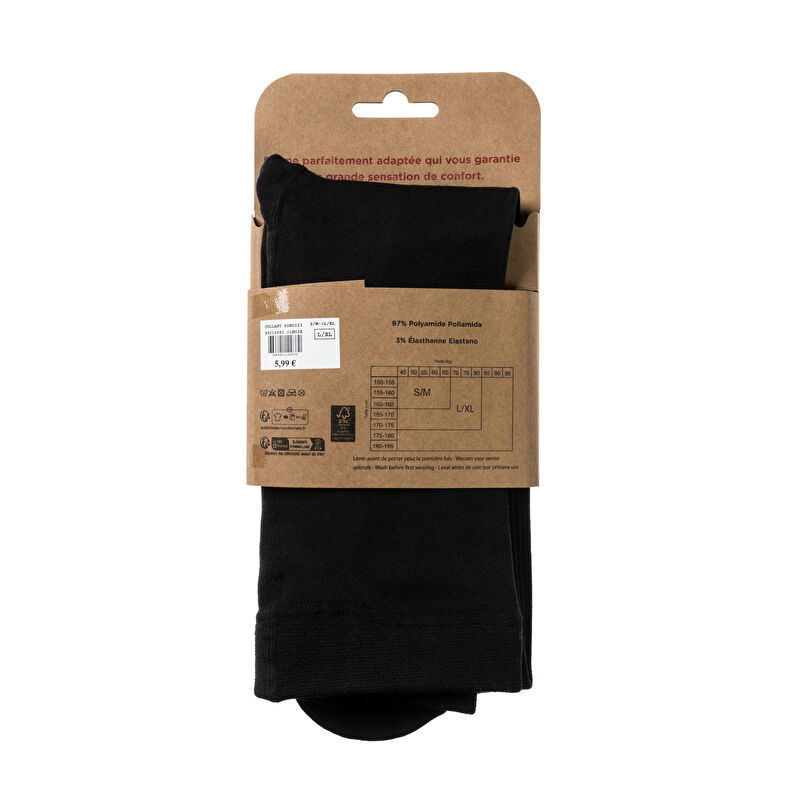 Calcetines y medias negras para mujer
