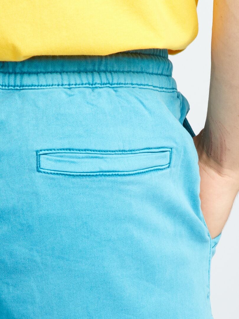 Jednokolorowe szorty bermudy - NIEBIESKIE
