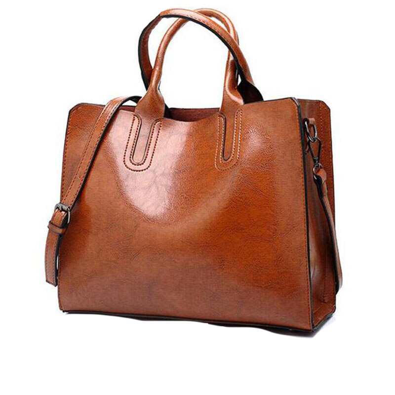 Grand sac cabas en cuir de haute qualité pour femme, de marque renommée.
