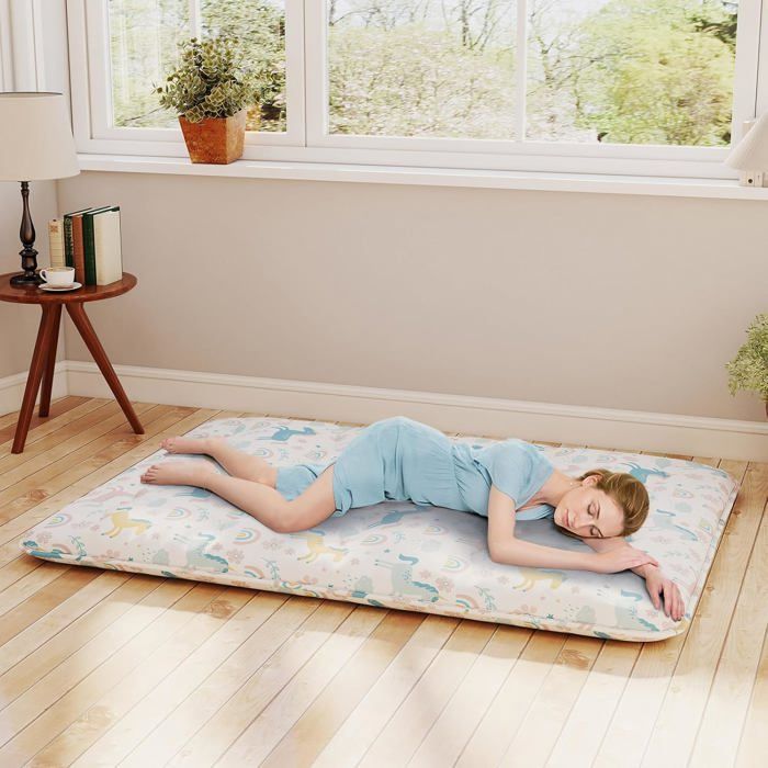 Colchón futón japonés GIANTEX para 2 personas, 140x200 cm - Cama enrollable portátil con bolsa de transporte Unicorn.