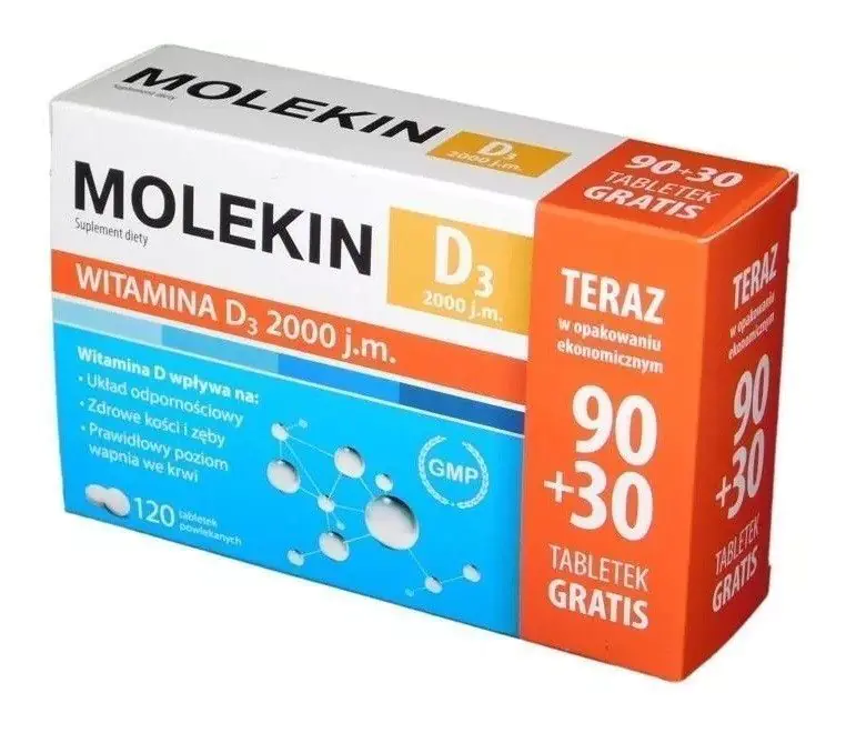 Molekin D3 2000 j.m., Tabletki