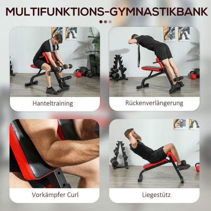 Banc de Musculation Pliable-8 niveaux Réglable-peut être utilisé comme banc de musculation- l'entraînement musculaire