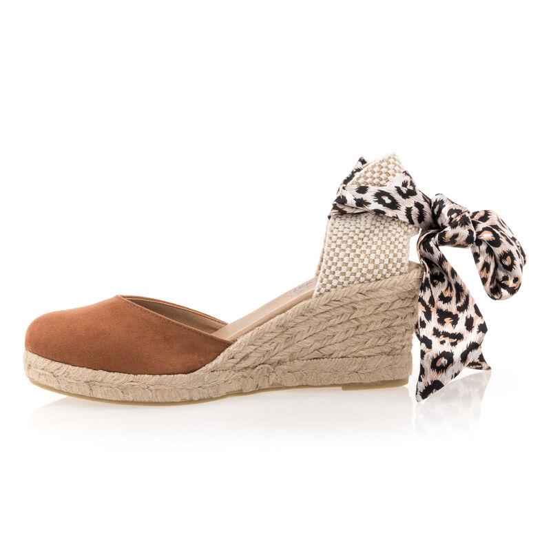 Brune espadriller med tausåler til dame