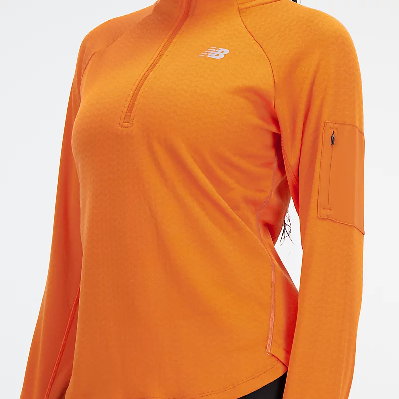 Damska bluza NB Heat Grid Half Zip - CAYENNE