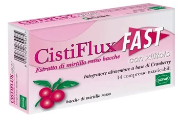 CISTIFLUX Cistiflux voedingssupplement voor het versnellen van de urinewegwerking 14 kauwtabletten