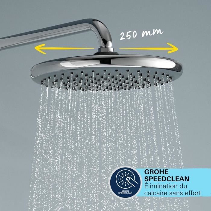 Columna de ducha con desviador manual - Ahorro de agua - GROHE Vitalio Start System 250 - Cromado - 26680001