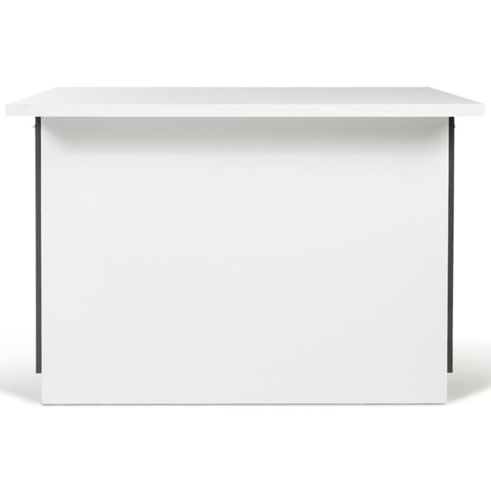 Isla central IDMARKET IVO de 120 cm en blanco y gris con encimera.