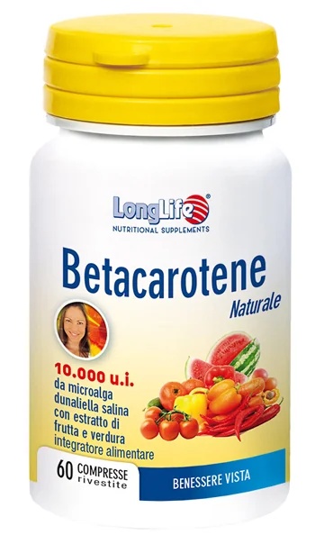 LONG LIFE Dodatak prehrani s beta-karotenom za tamnjenje 60 tableta Potiče tamnjenje