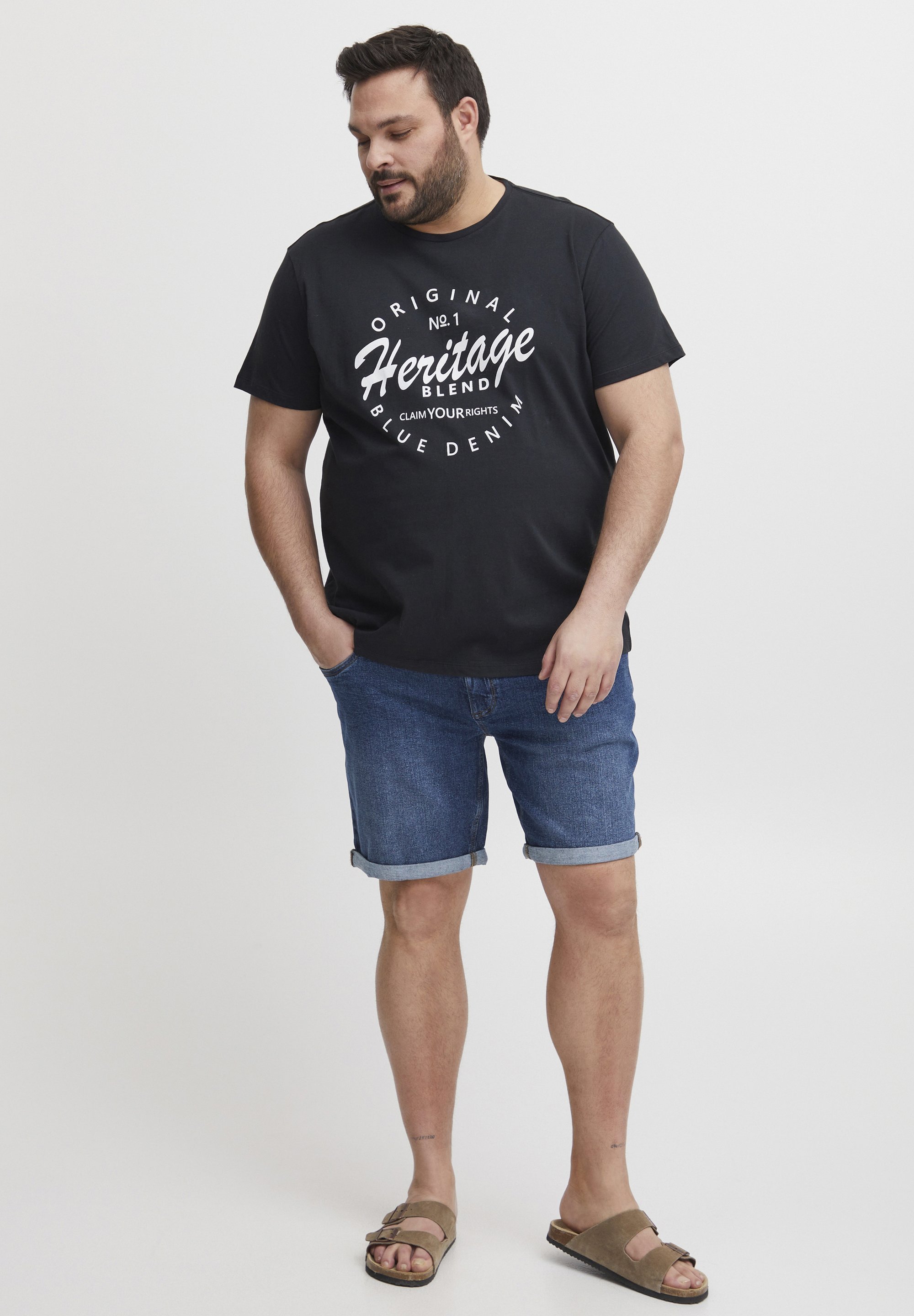 Blend BHBJOEL REGULAR FIT - Szorty jeansowe - średni niebieski denim