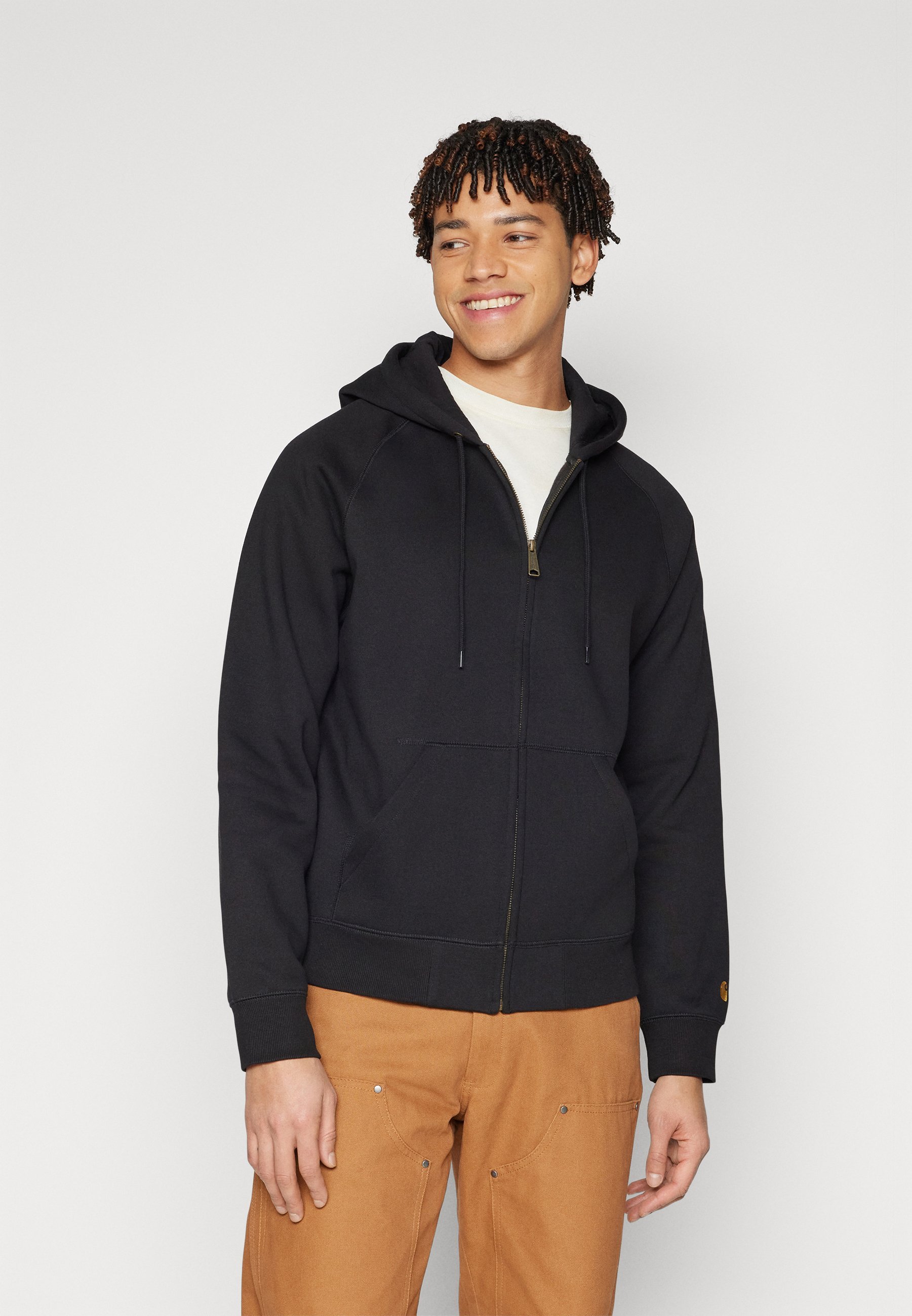 Carhartt WIP HOODED CHASE JACKET - Hoodie - zwart/goud