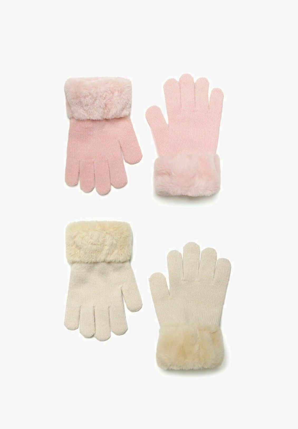 MINOTI 2er-Pack mit Manschetten - Handschuhe - rosa-ecru