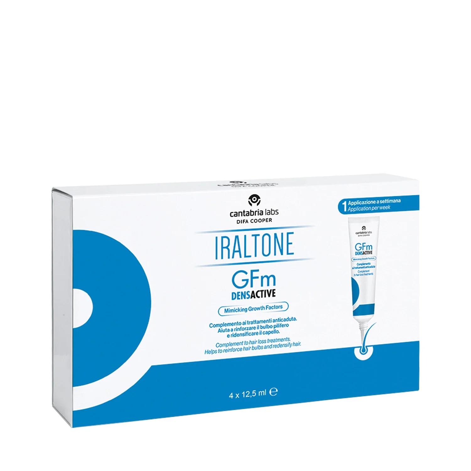 IRALTONE Iraltone Gfm Densactive Gel 4 tubes Hydraterende werking op de hoofdhuid