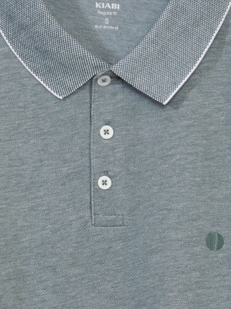 Poloshirt van katoenpiqué - GROEN