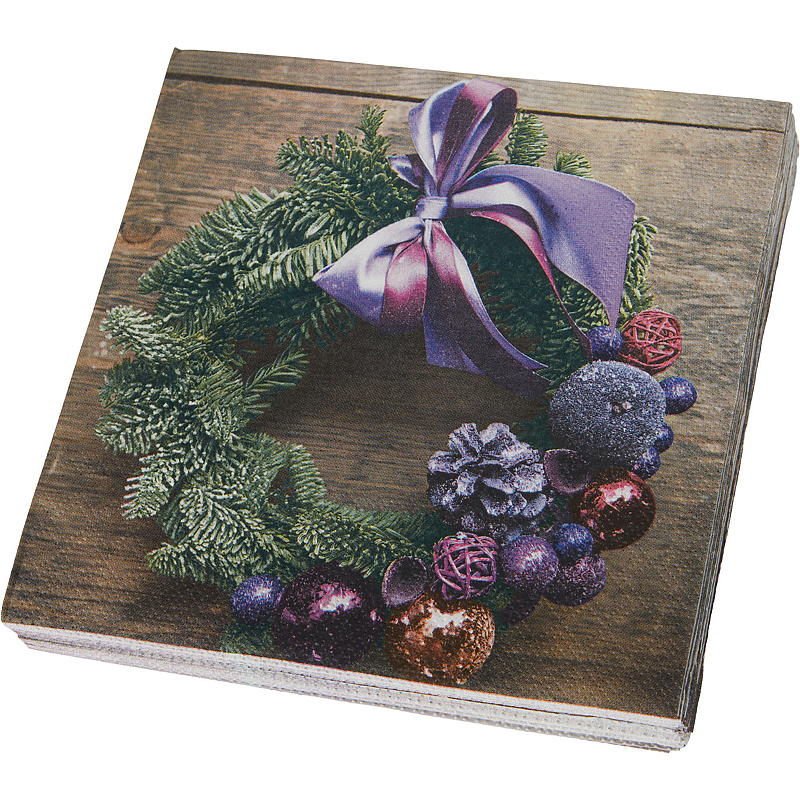 Tovaglioli Vie Eco, confezione da 20 pezzi, 33x33 cm, Avvento