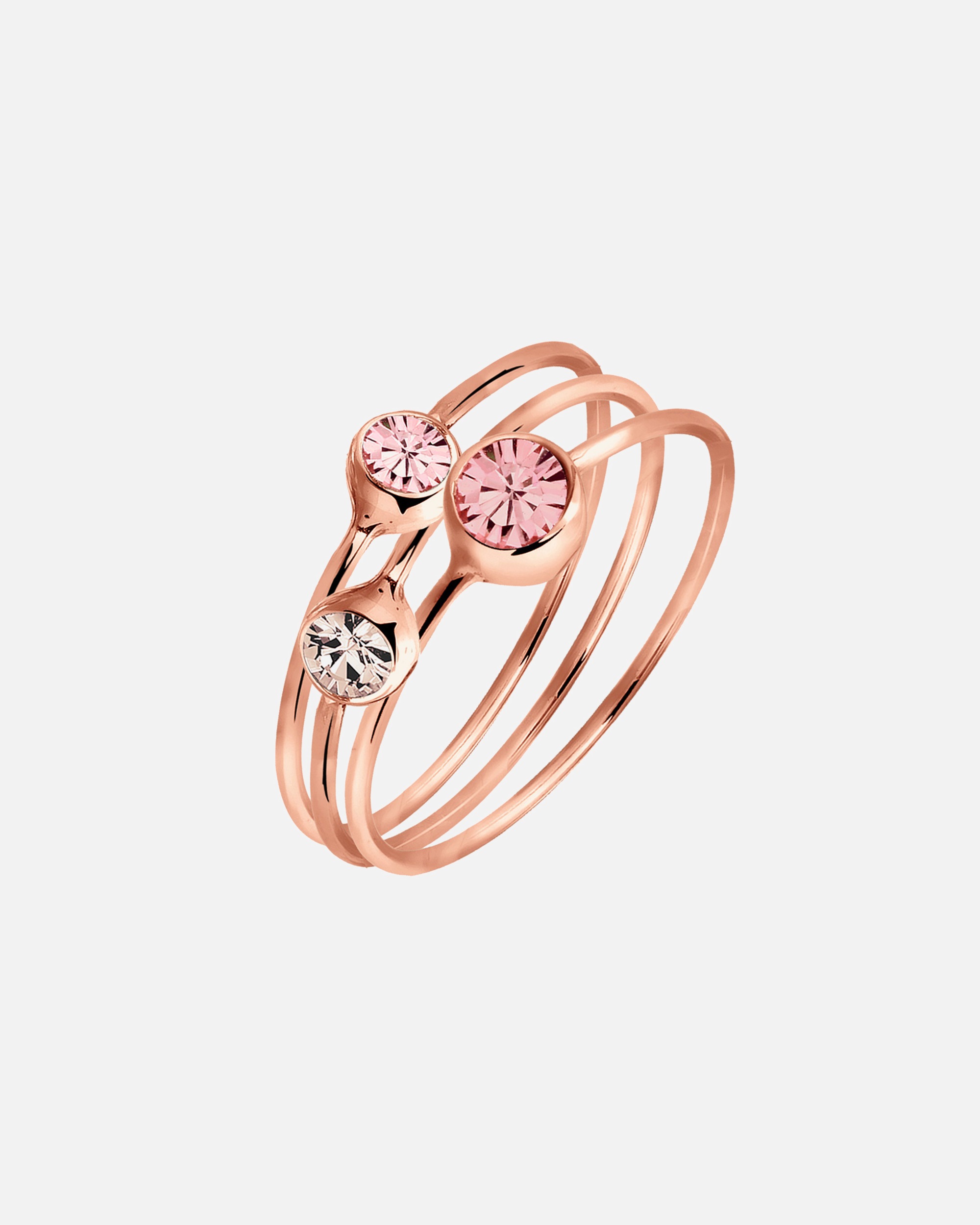 Elli Femme Motif de Fiançailles Élégant avec Cristaux en Argent Sterling 925