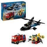 LEGO City 60462 Elicottero, camion dei pompieri e sottomarino modulari - Giocattolo per bambini dai 7 anni in su