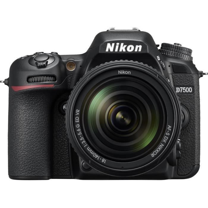 Appareil photo Reflex Nikon D7500 + 18-140mm VR - NIKON - CMOS - Vidéo 4K/UHD - Bluetooth