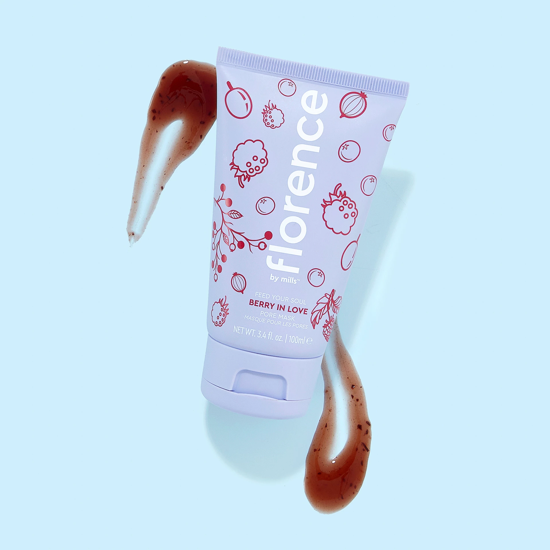 Mască hidratantă pentru pori „Friend Your Soul Berry In Love” 100 ml - Florence By Mills