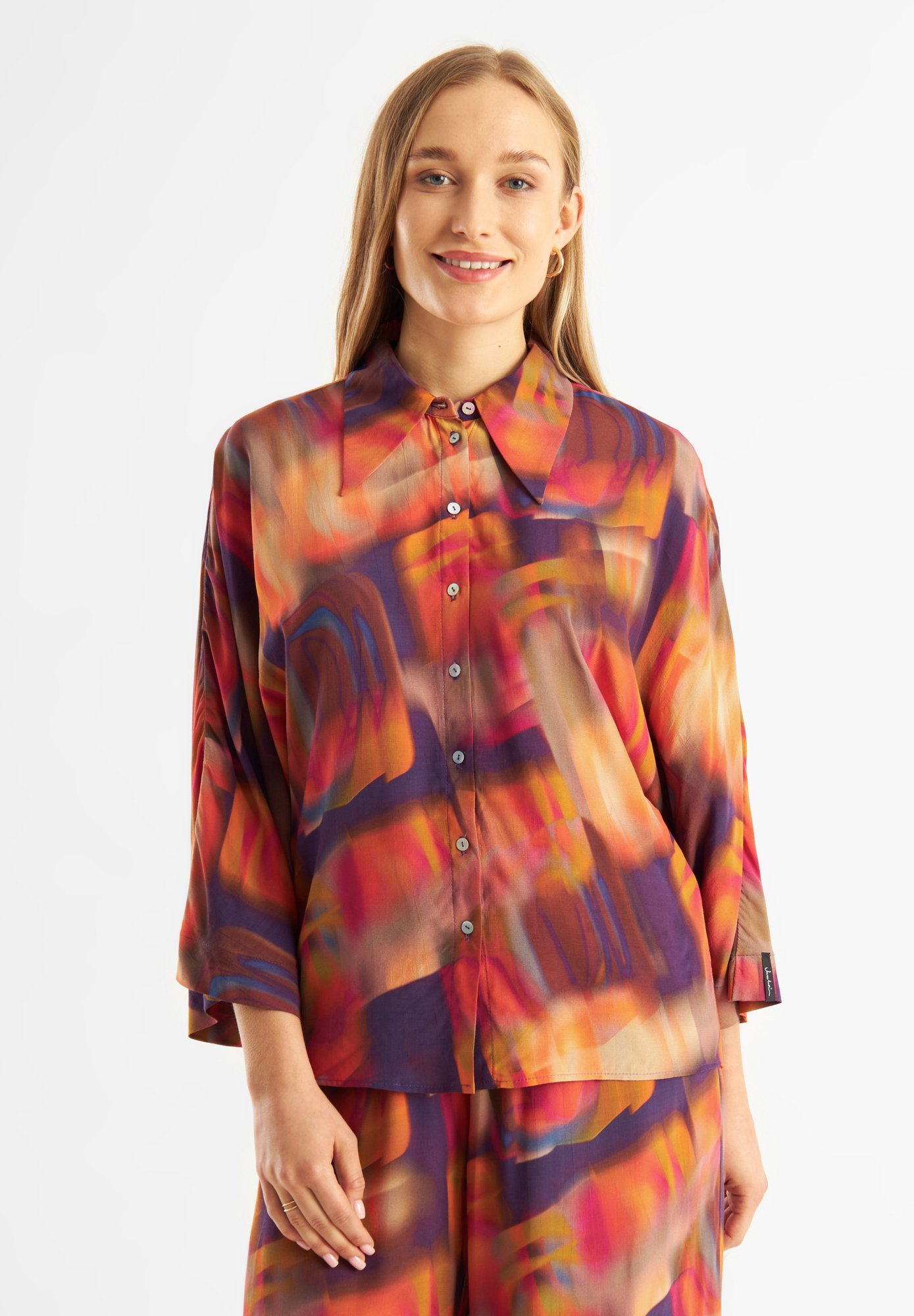 Jascha Stockholm PRINTED AIR - Blouse met knoopsluiting - zonne-zonsopgang