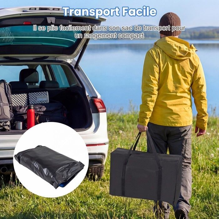 Kayak hinchable COSTWAY para 2 personas, 381x94x40cm - 2 remos de aluminio, 2 aletas desmontables, kit de reparación - Bomba manual - 230 kg - Azul