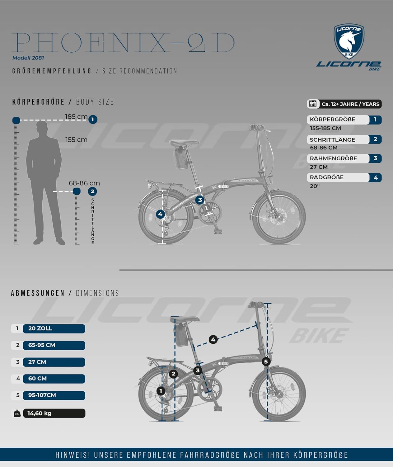 Licorne Bike Phoenix 2D, 20palcové hliníkové skládací kolo