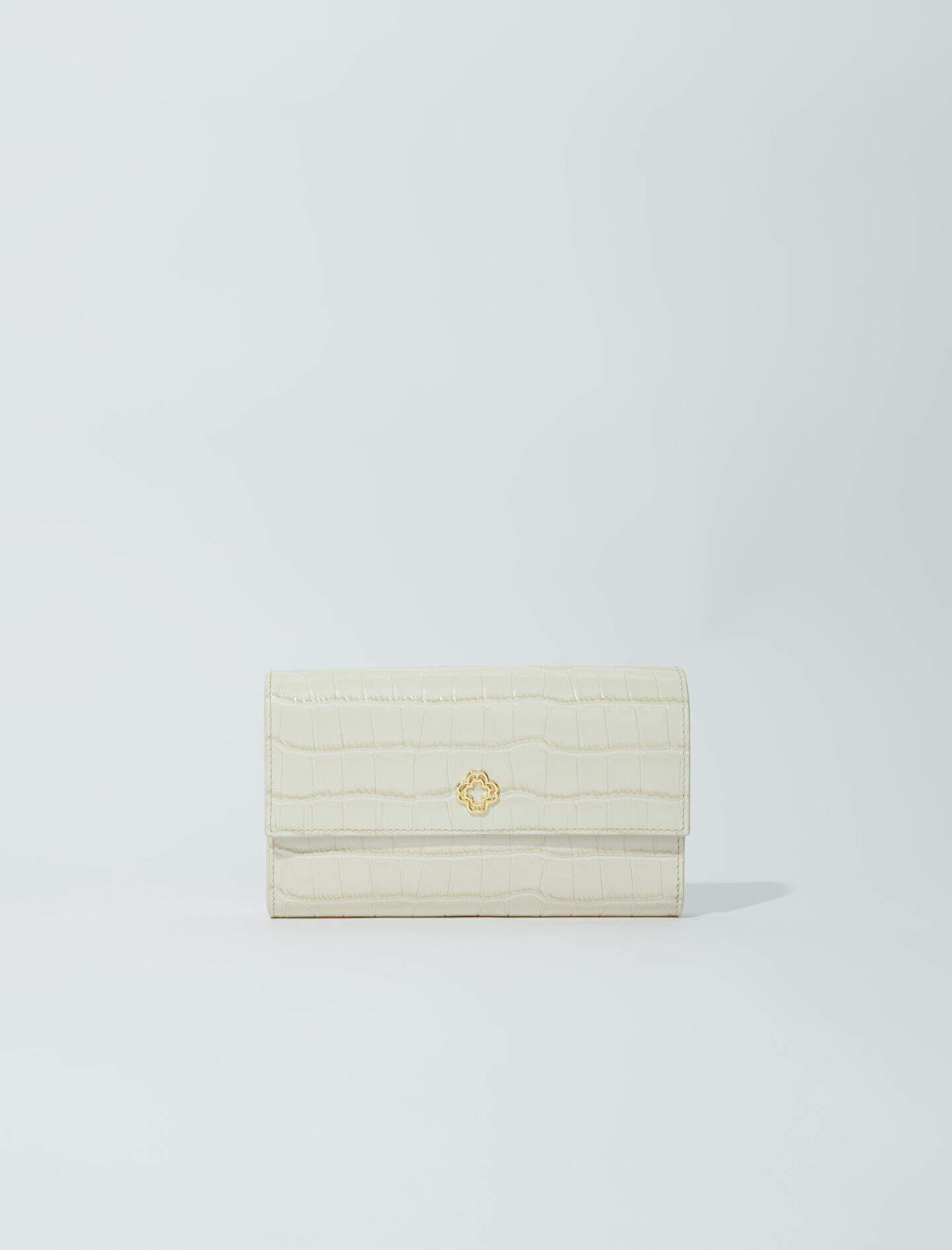 Handtas van leer met krokodillenprint