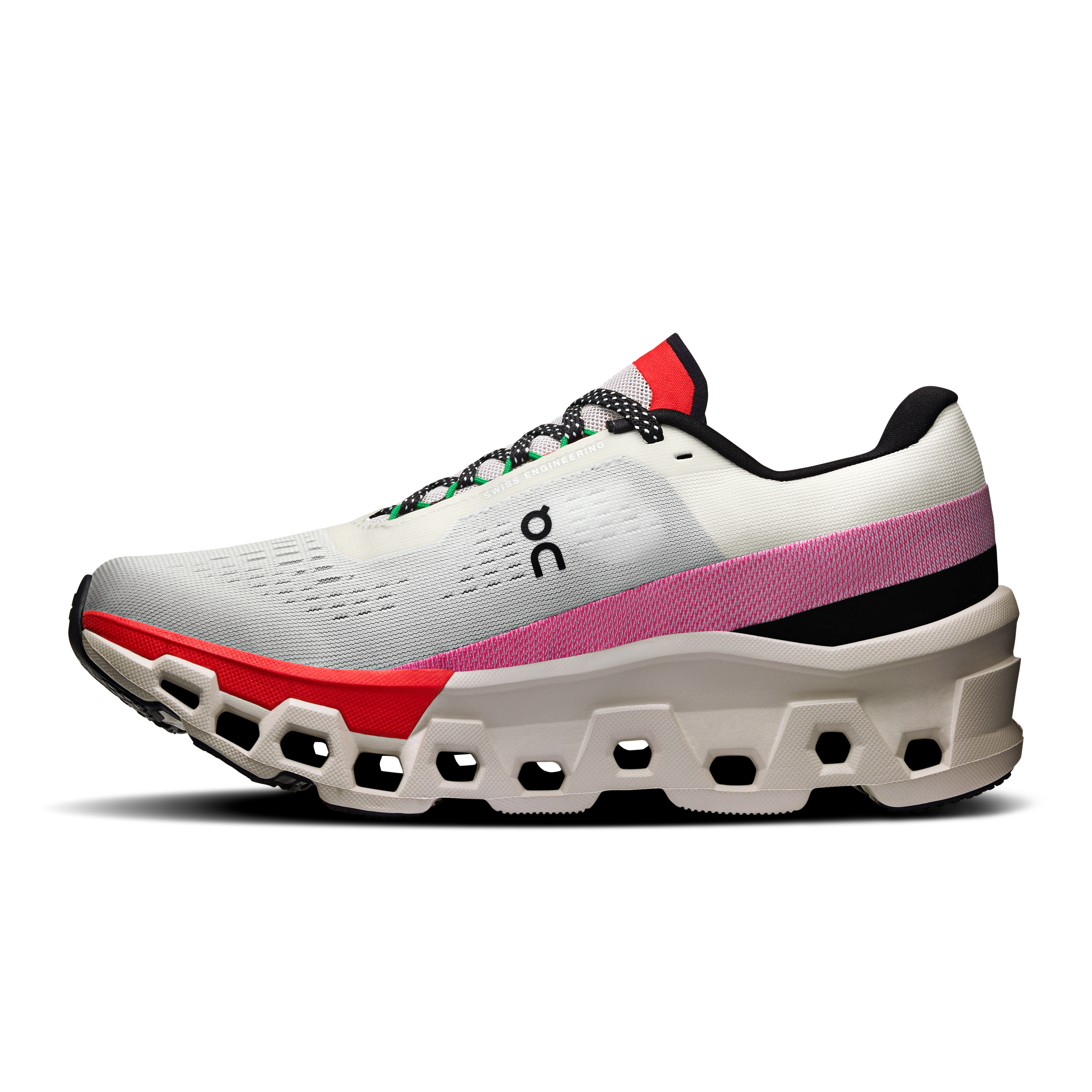 On Cloudmonster 2 para mujer, color marfil | Rojo