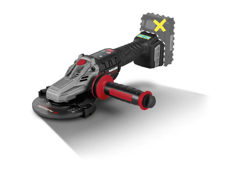 Esmerilhadeira angular sem fio PARKSIDE PERFORMANCE® com cabeça plana PPWSFA 20-Li A2, 20 V