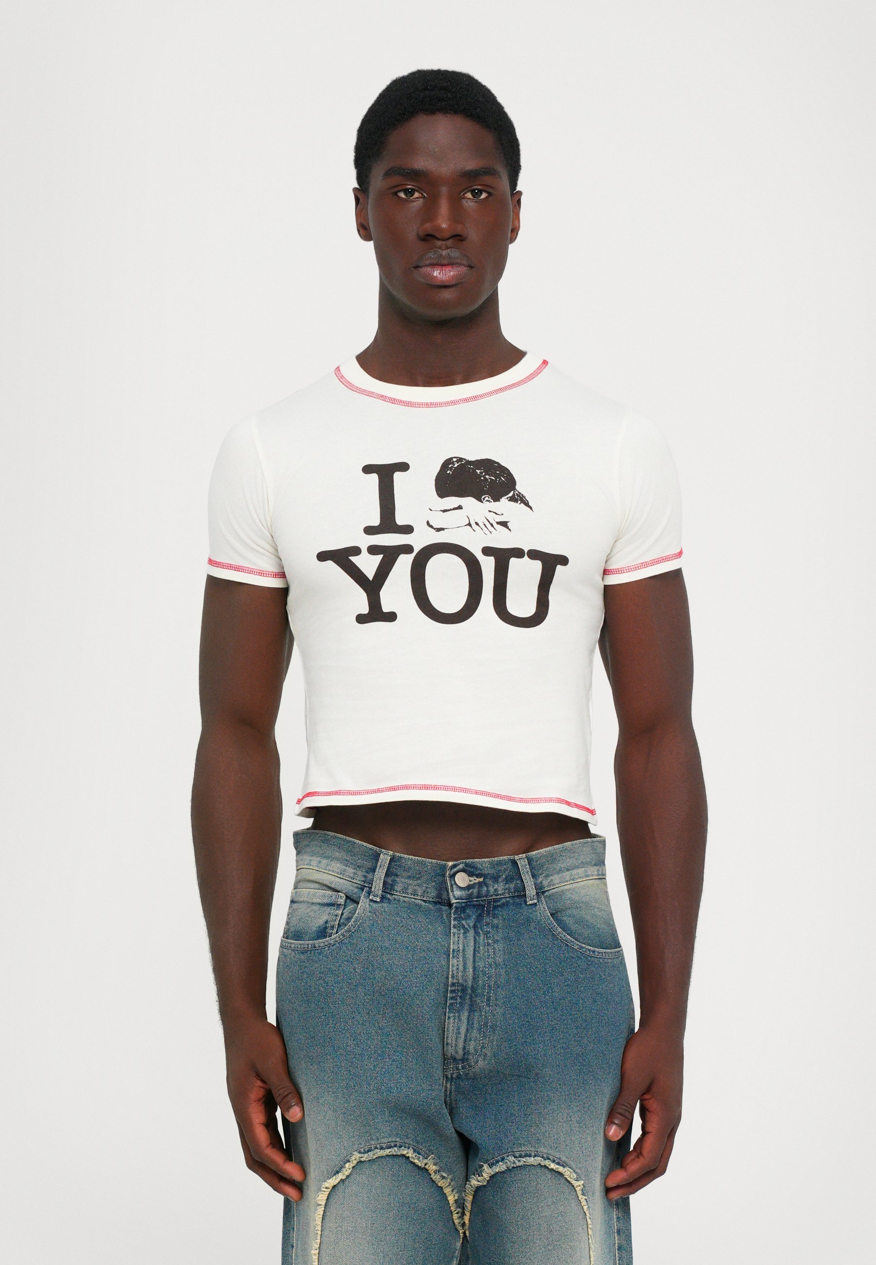 Carne Bollente LOVE YOU TENDER UNISEX - T-shirt met print - gebroken wit