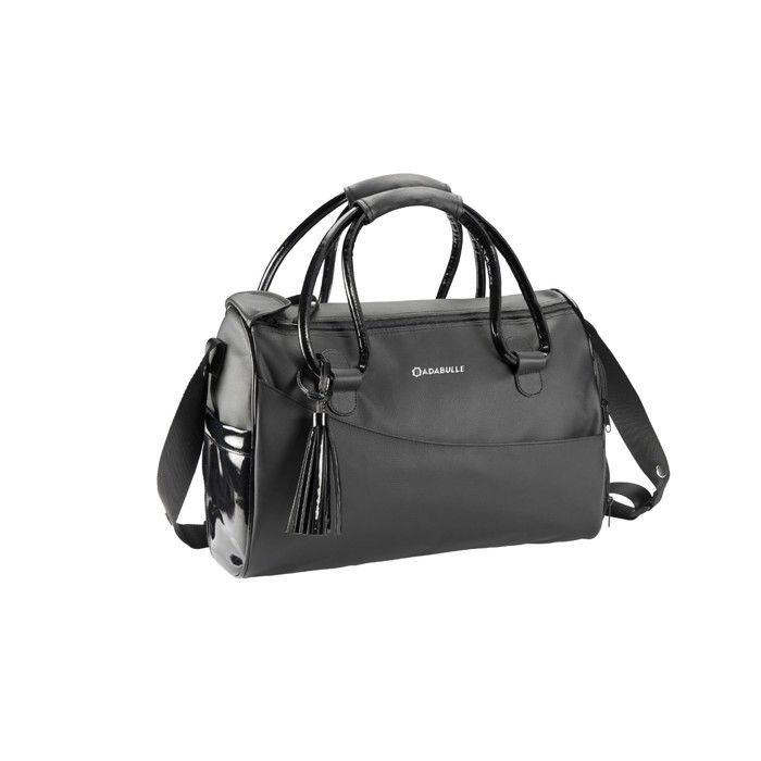 Borsa fasciatoio lucida BADABULLE, con numerose tasche interne ed esterne e fasciatoio incluso.