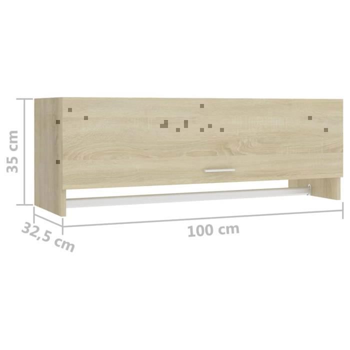 vidaXL Garde-robe Chêne sonoma 100x32,5x35 cm Aggloméré