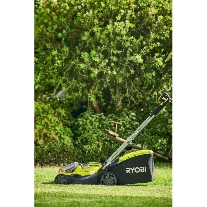 RYOBI - 36V HYBRIDE duwmaaier (aangedreven door 2 ONE+™ accu's) - 37 cm maaibreedte + 2 x 5 Ah accu's & lader - RY18LMH37A-250