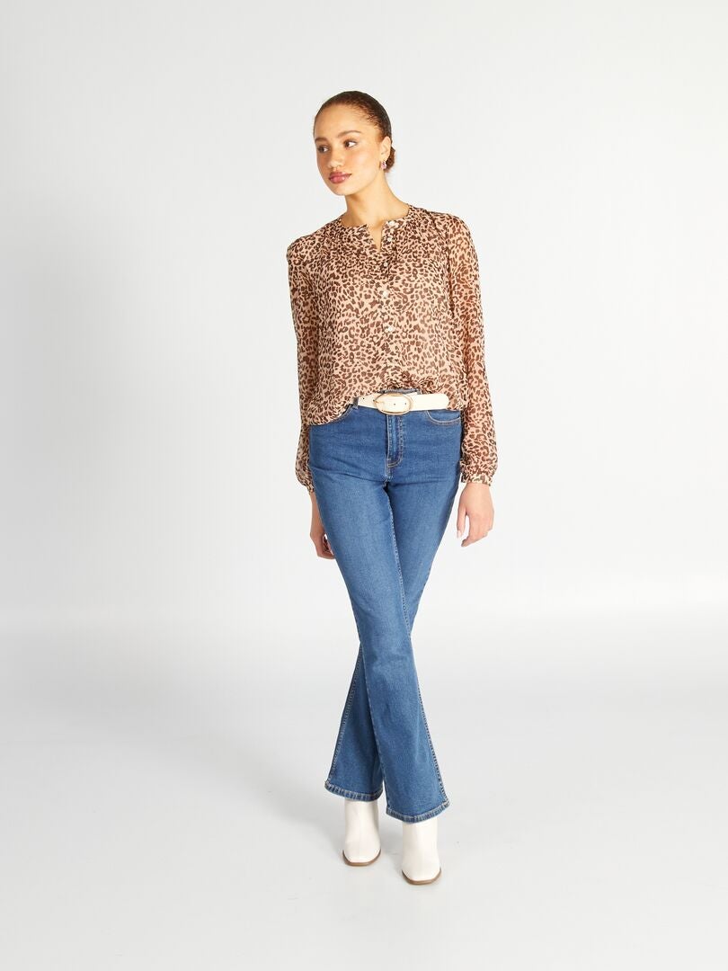 JDY Blouse met luipaardprint - Bruin/Luipaard