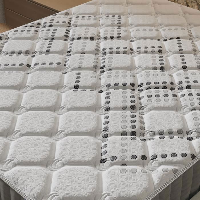Eliha Hybrid NOVEMBER 120x190 cm Pocketveringmatras: 7-zone onafhankelijke ondersteuning + 35 kg HD, EXTREEM DUURZAAM - Dik