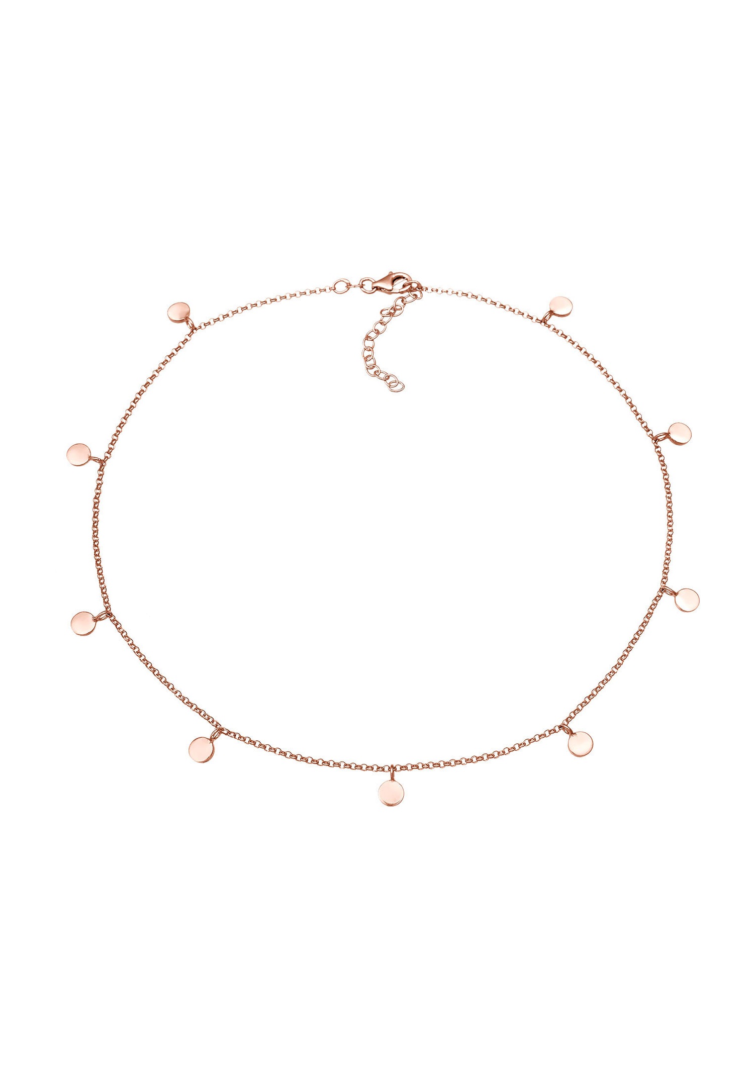 Elli Pendentif femme choker plaquette style boho en argent 925 sterling
