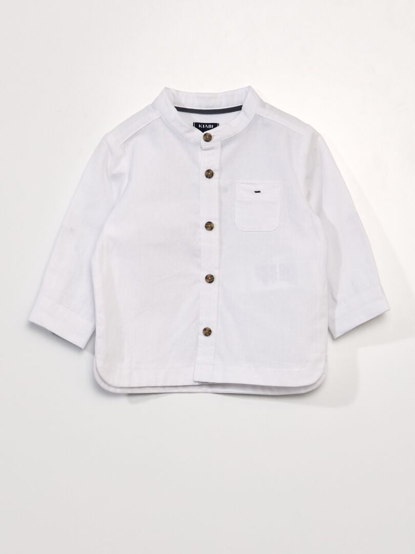 Tweedelig pak - overhemd met mandarijnkraag + chino broek - BEIGE