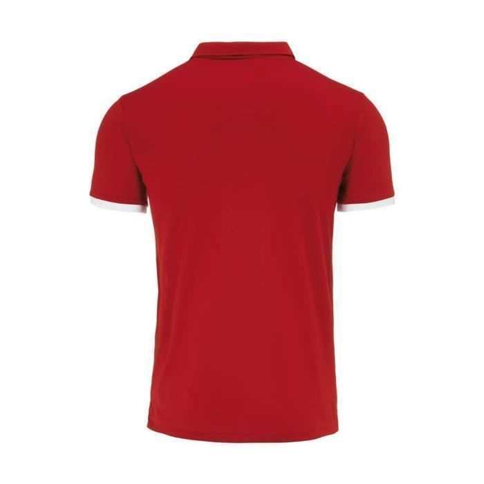 Polo Errea John Junior - Bambino - Multisport - Ragazzo - Rosso/Bianco - Traspirante - Maniche corte