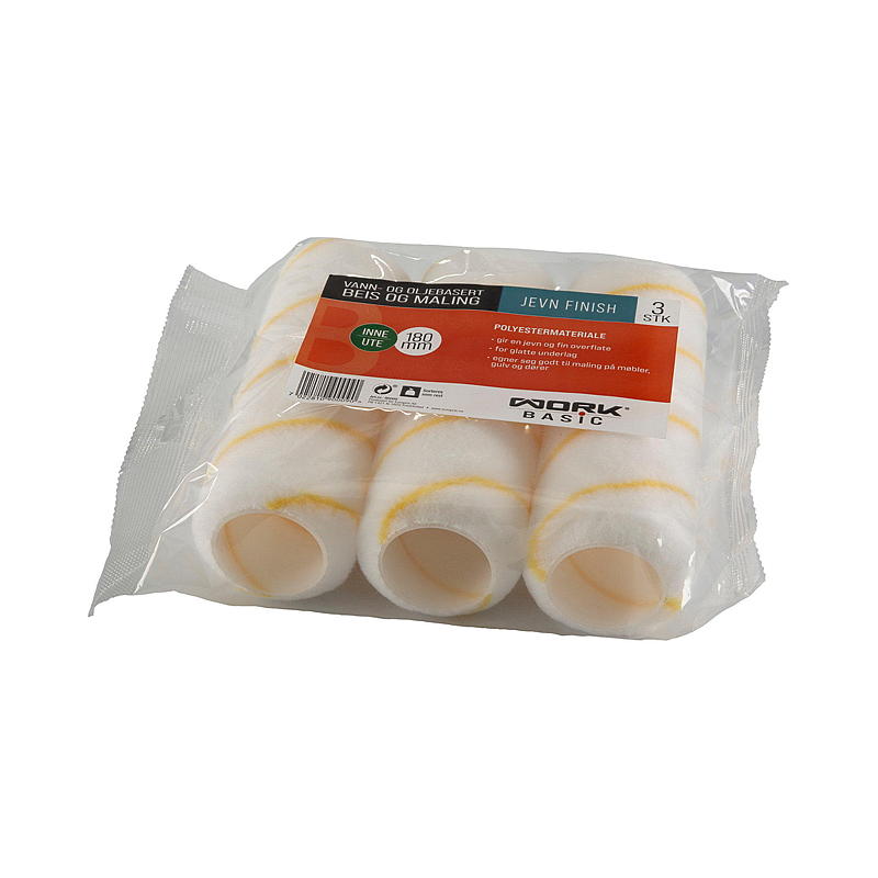 Work Basic Rulle 3-pak 180 mm polyester, Work