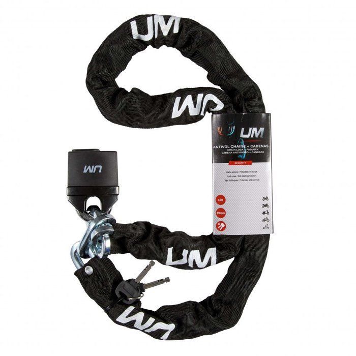 1.5M Fabric Sheath Chain Lock with Padlock - Motorcycle Locks