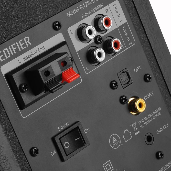 Edifier R1280DBs 42W Bluetooth 5.0 Regallautsprecher, Schwarz – RCA/Optisch/Koaxial