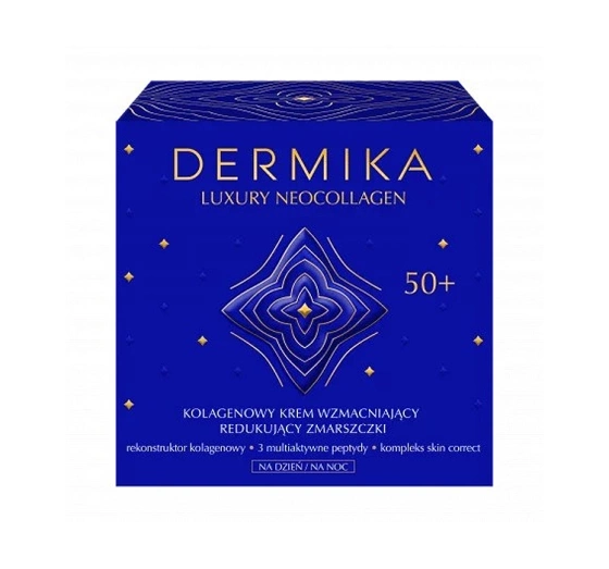 Dermika Luxury Neocollagen kolagenowy krem wzmacniający do redukcji zmarszczek na dzień i na noc 50  50 ml