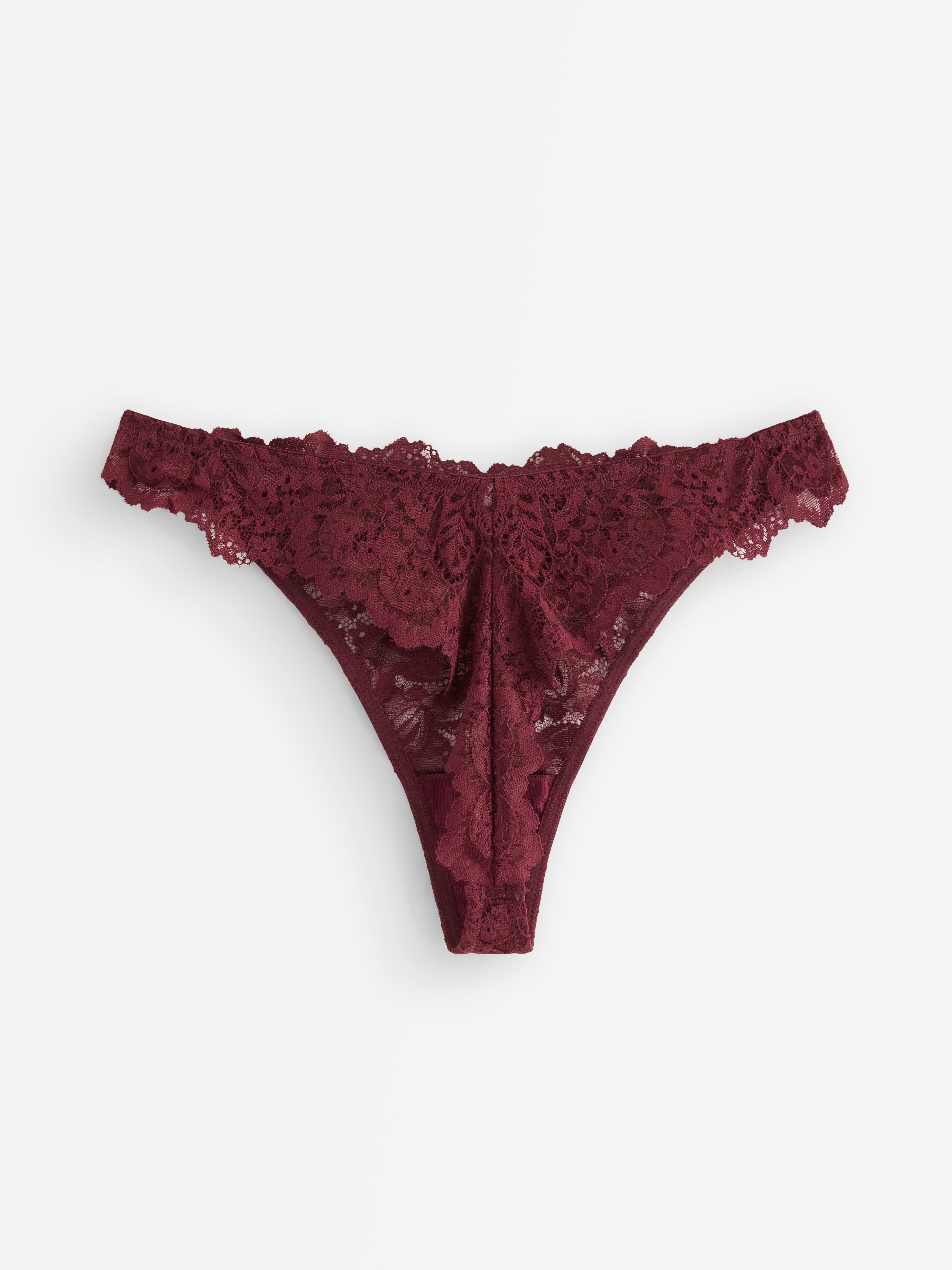 String en dentelle taille normale Rouge foncé