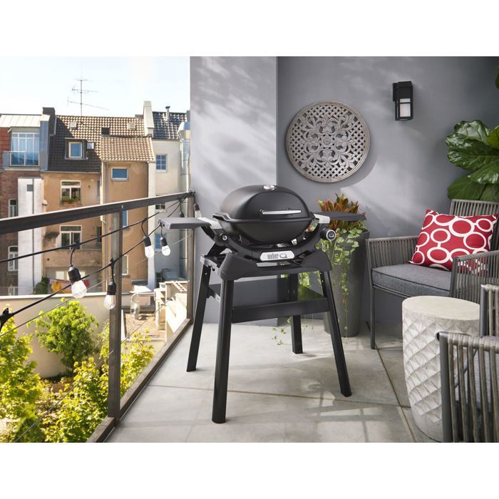 Barbecue à gaz - Weber - Q1200N avec stand - 2,94kW - 1 brûleur en acier inoxydable - Allumage piézoélectronique - Noir